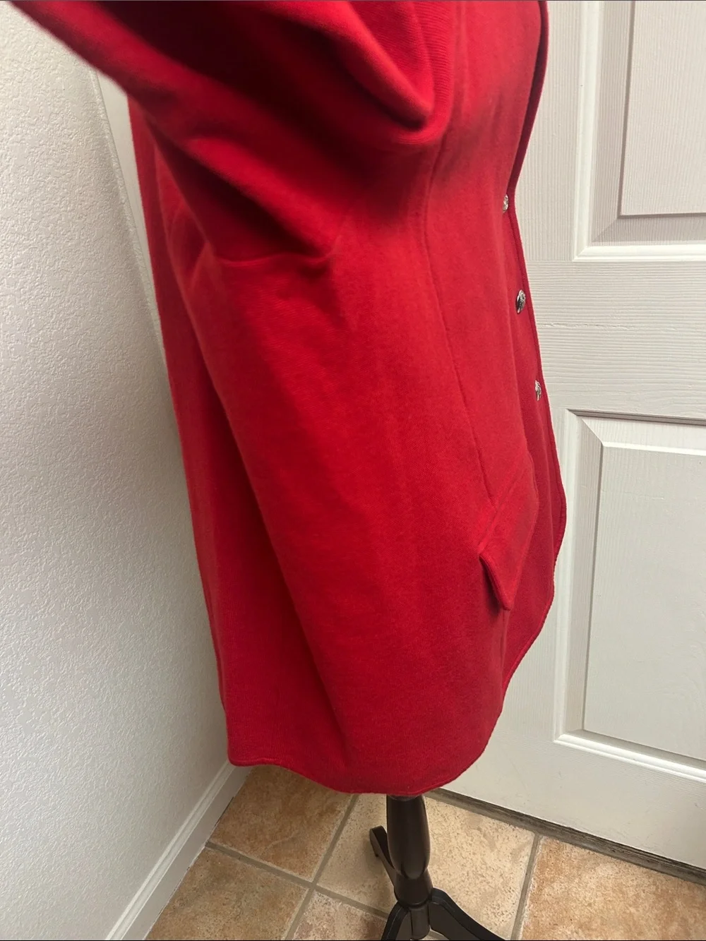 LAUREN Ralph Lauren 2X TTG Red Blazer with pockets and silver buttons, EUC - Picture 9 of 12